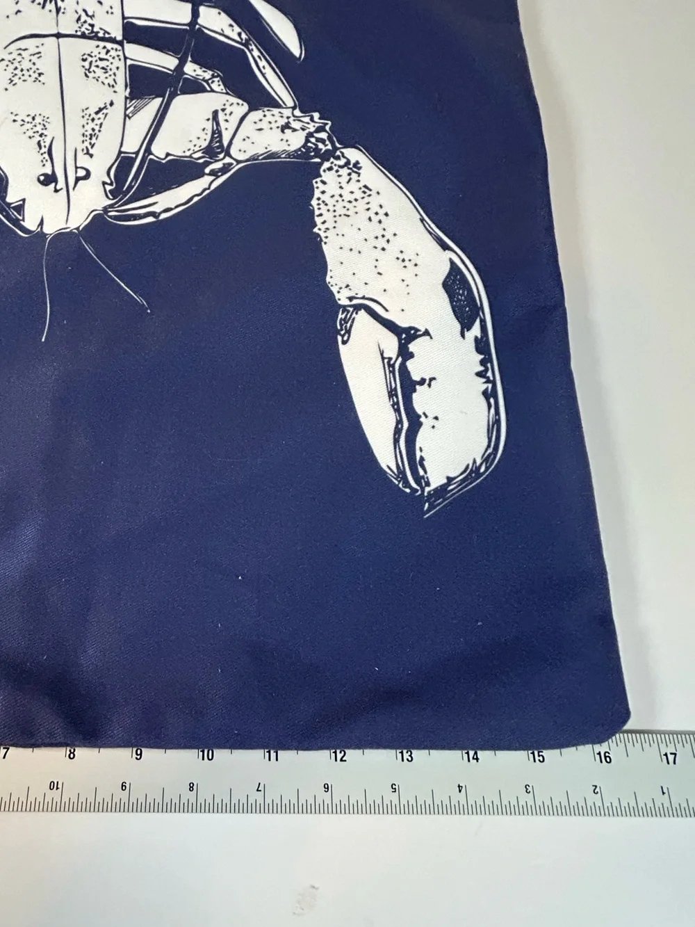 Society6 Navy Blue and White Lobster Accent Pillow Cover - Picture 6 of 7